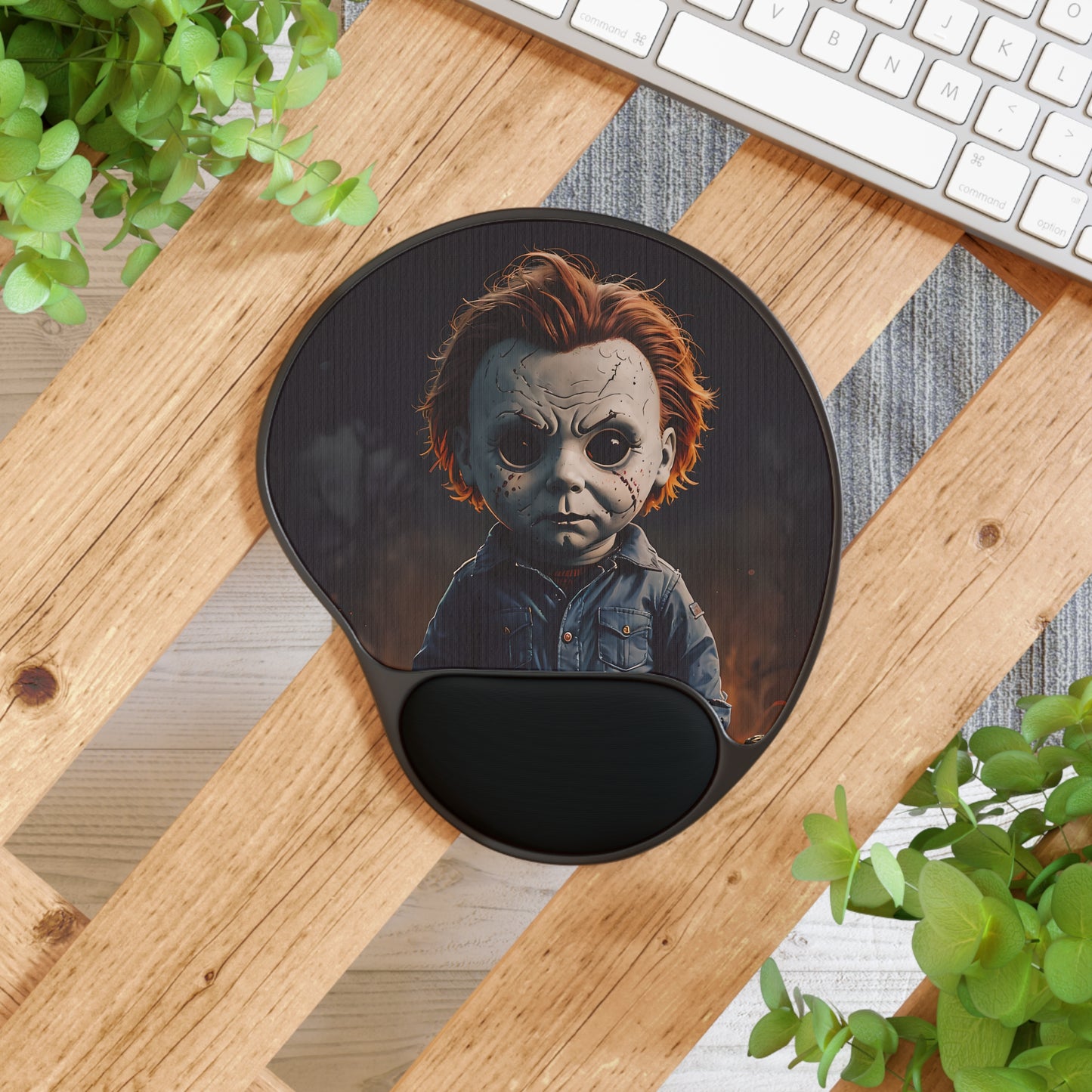 Baby Michael Myers Mouse Pad with Wrist Rest
