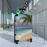 Palm Tree Seaside Cabin Suitcase
