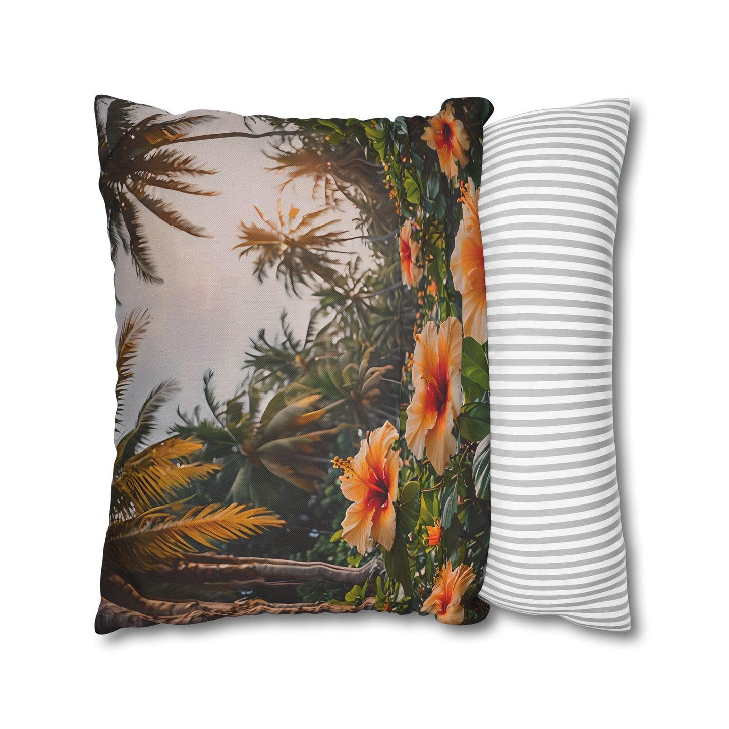 Tropical Hibiscus Decorative Pillowcase