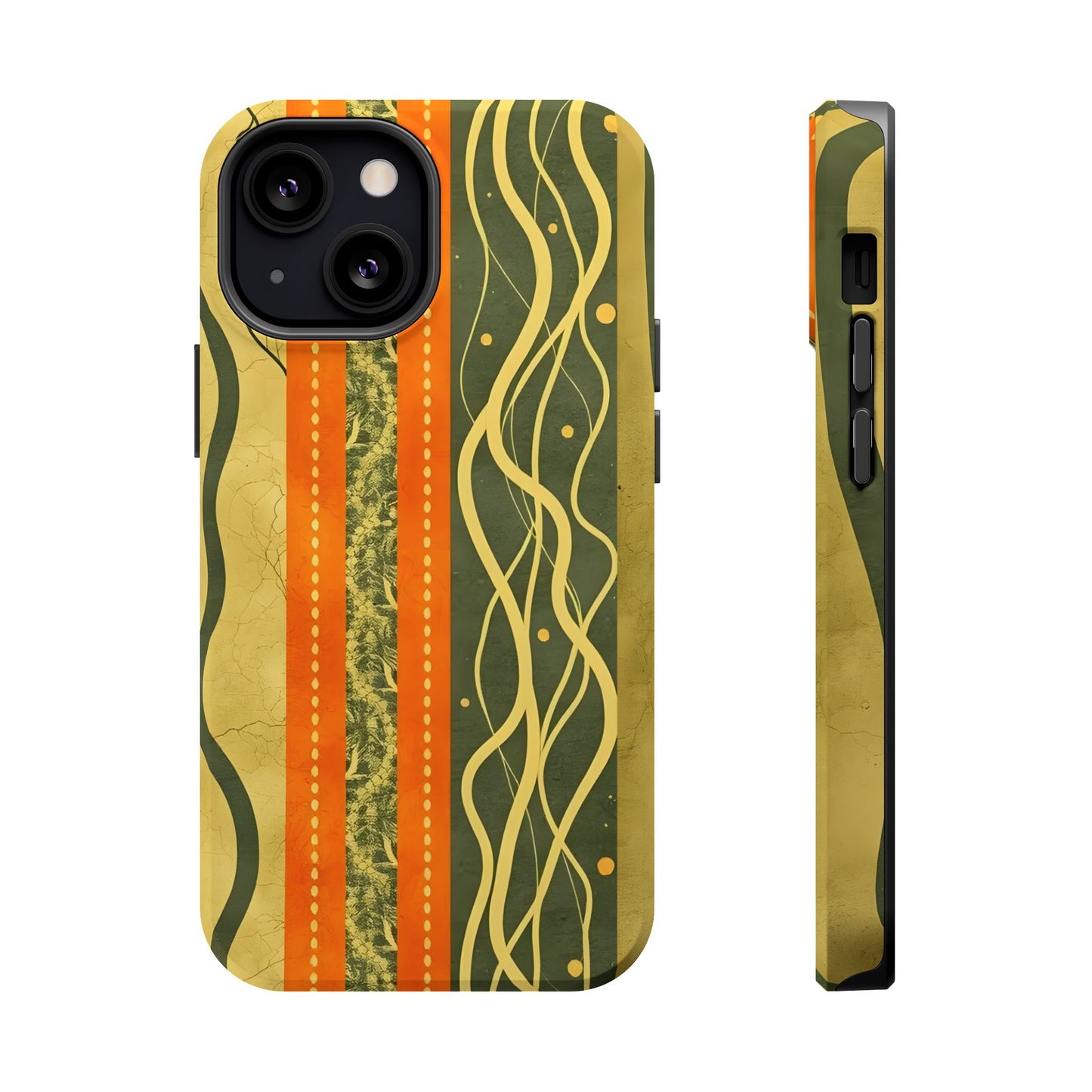 Autumn Colors Stripes Magnetic Phone Case
