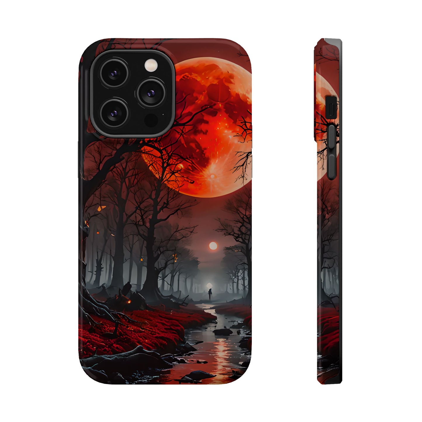 Red Moon Forest Magnetic Phone Case