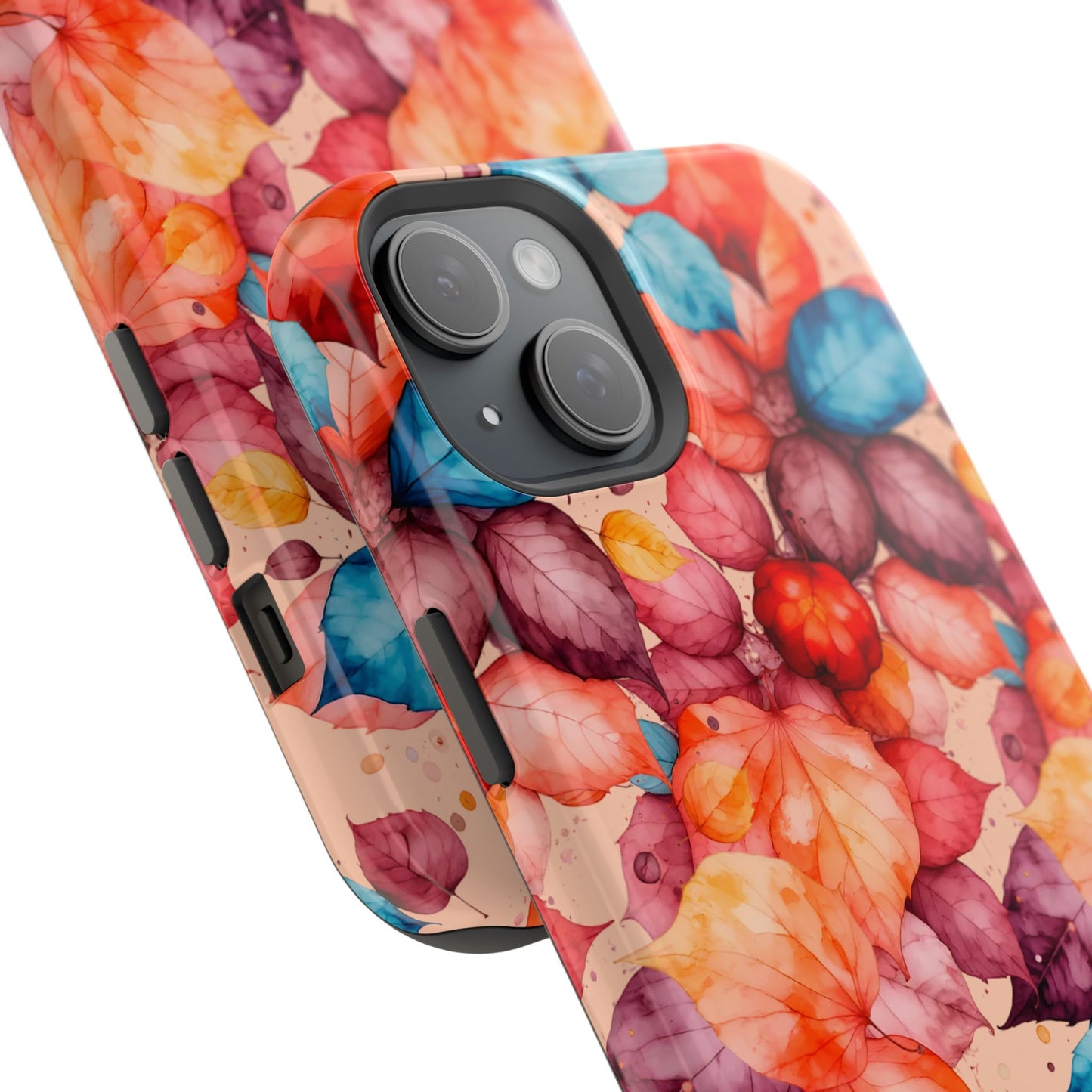 Watercolor Autumn Leaves Magnetic Phone Case