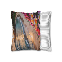 Plumeria Beach Sunset Pillowcase