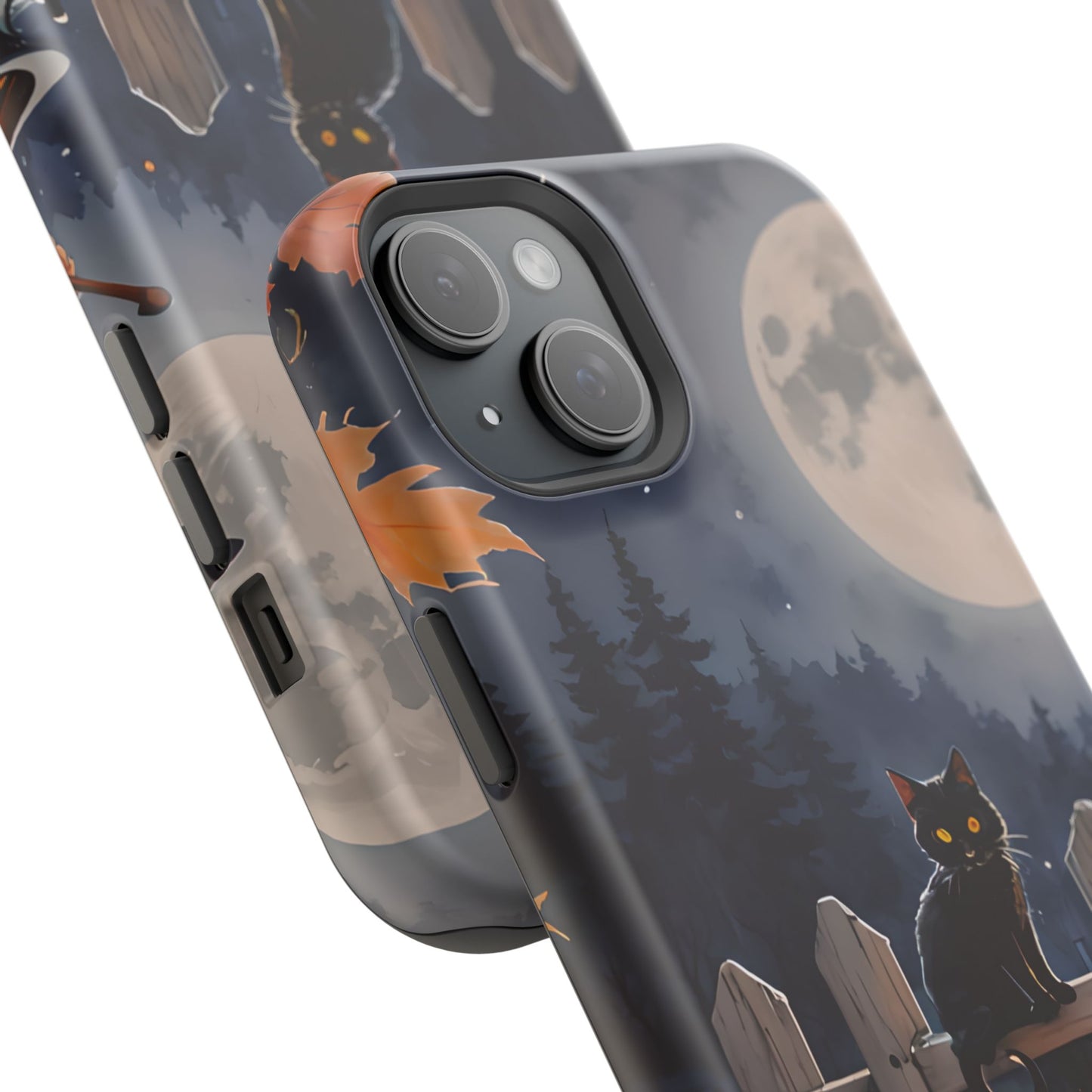 Black Cat Pumpkin Magnetic Phone Case