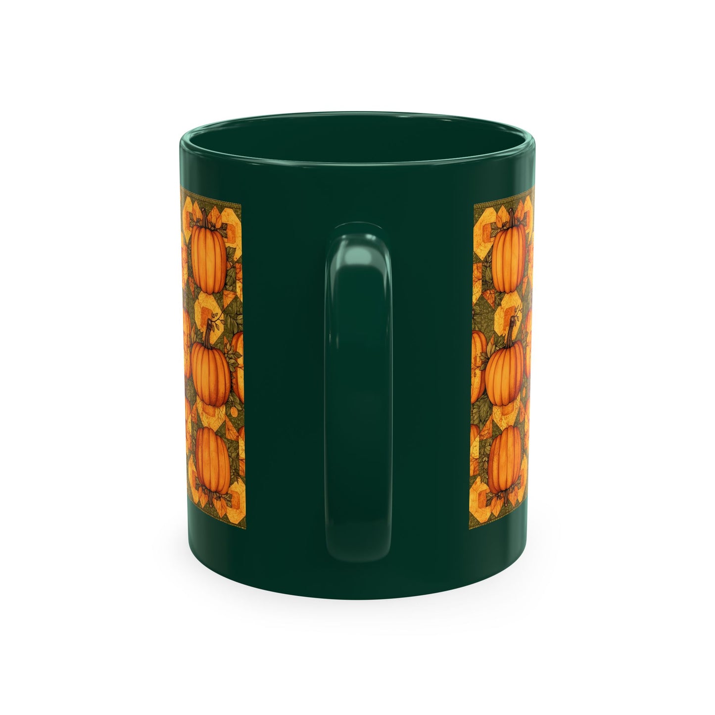 Pumpkin Quilt Patch Ceramic Mug
