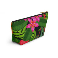 Bird of Paradise & Plumeria Accessory Pouch