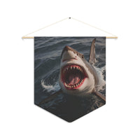 Great White Shark Pennant Wall Decor