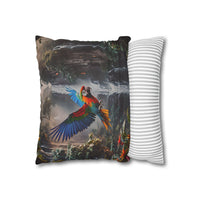 Waterfall Jungle Macaw Pillowcase
