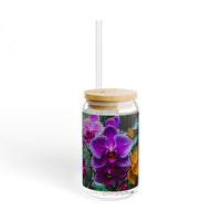 Wild Orchids & Butterfly Sipper Glass