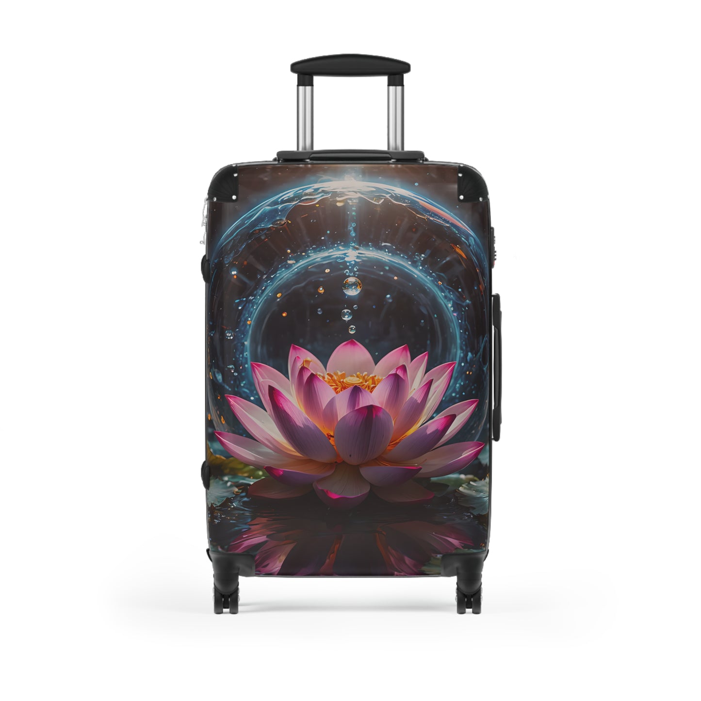 Pink Lotus Flower Cabin Suitcase
