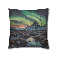 Aurora Mountain Decorative Pillowcase