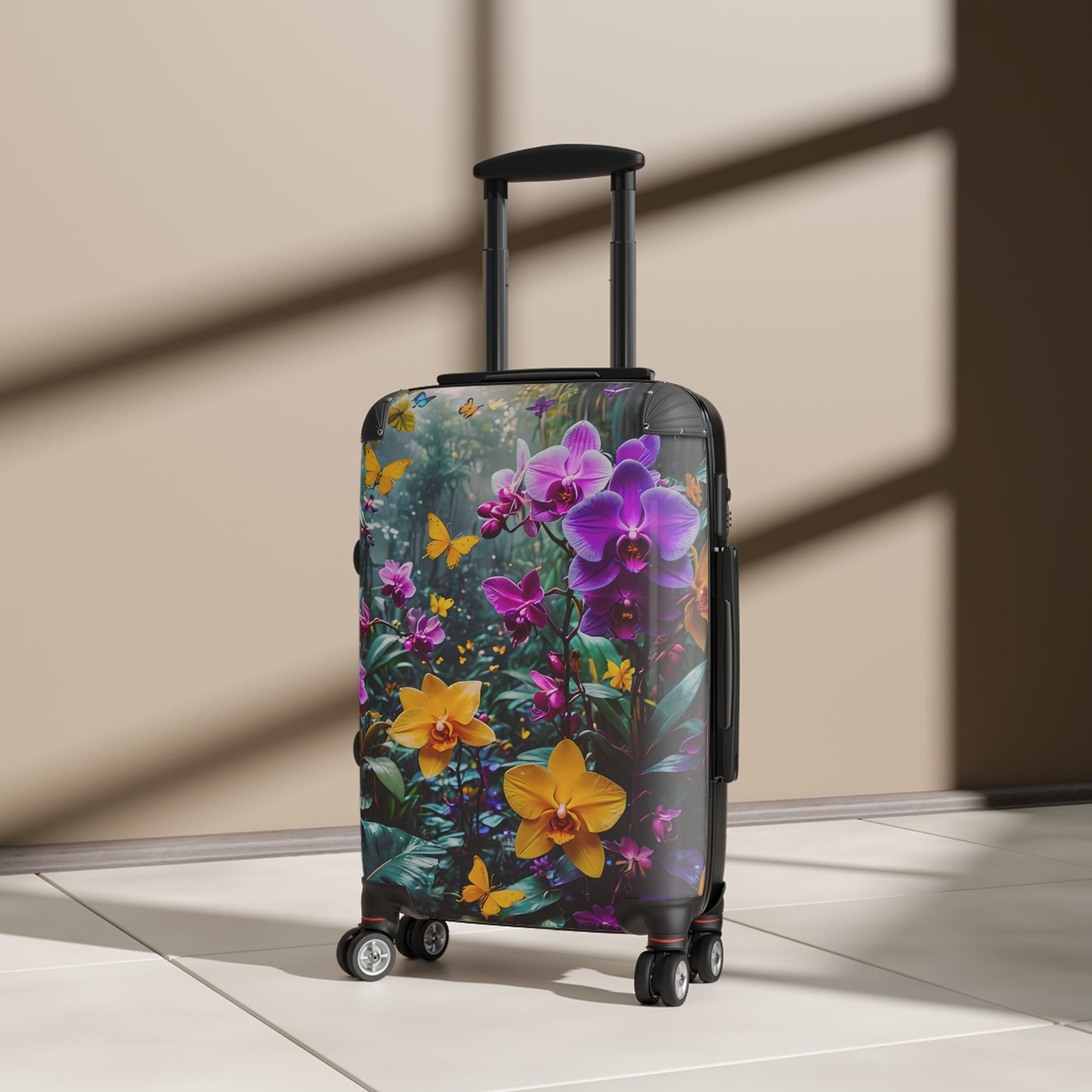 Vibrant Orchid & Butterfly Cabin Suitcase