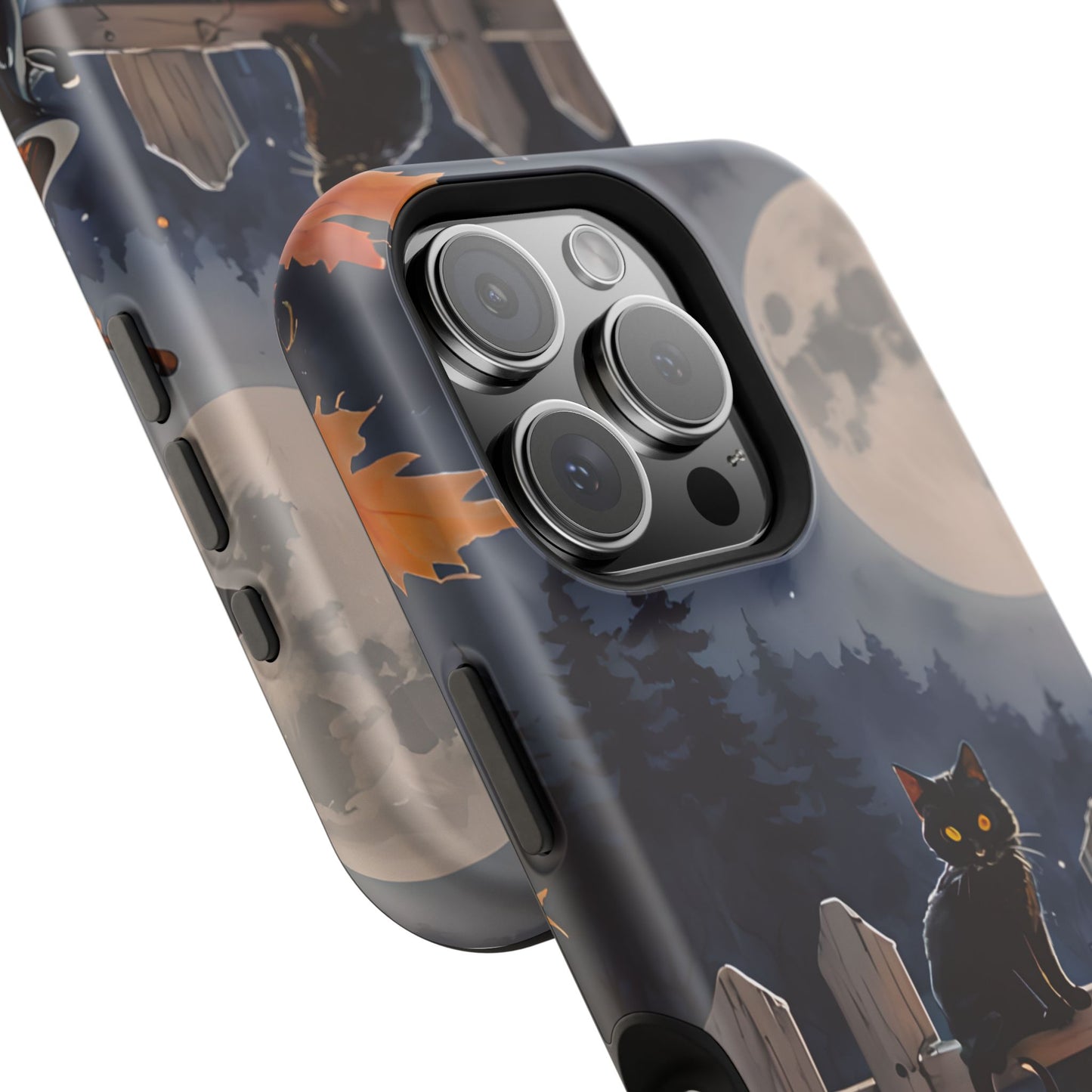 Black Cat Pumpkin Magnetic Phone Case