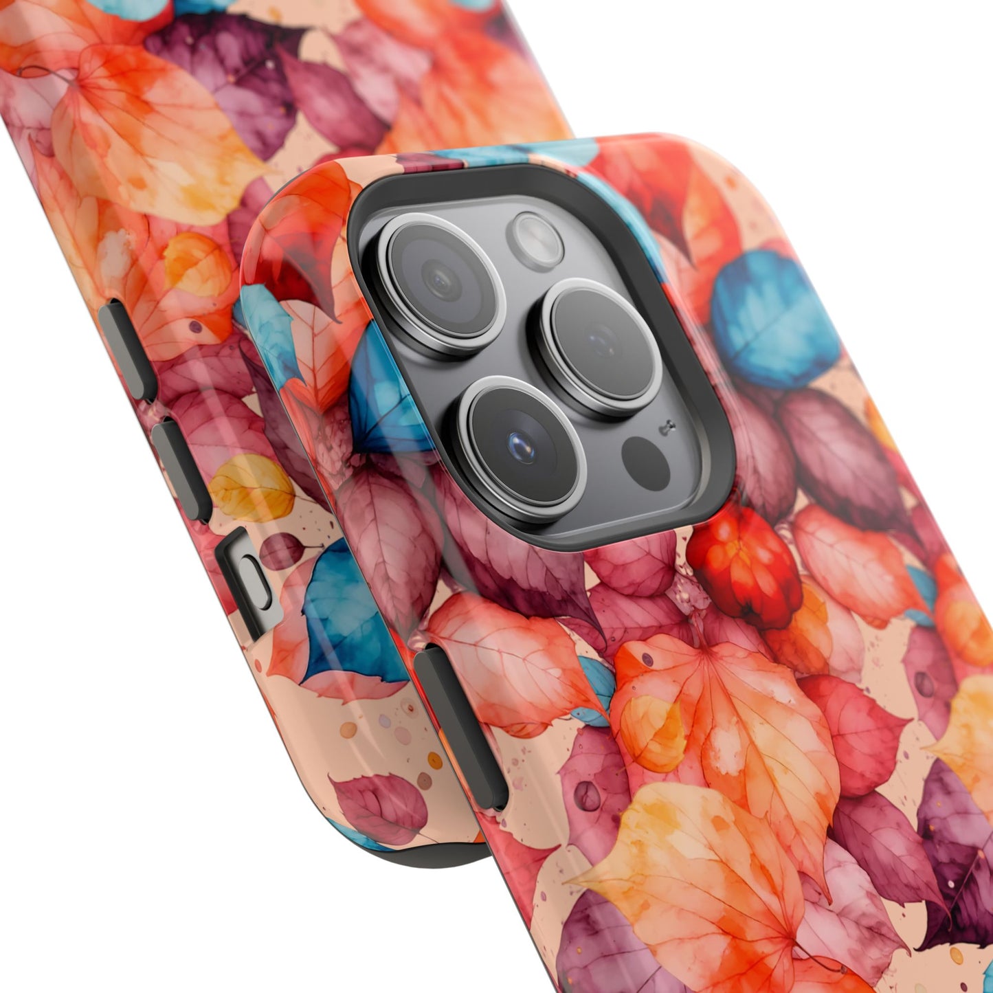 Watercolor Autumn Leaves Magnetic Phone Case
