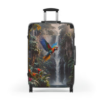 Tropical Waterfall Parrot Cabin Suitcase