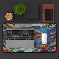 Coral Reef Sea Turtle Desk Mat