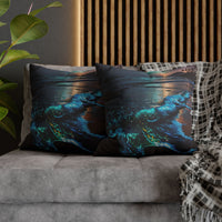Bioluminescent Waves Decorative Pillowcase