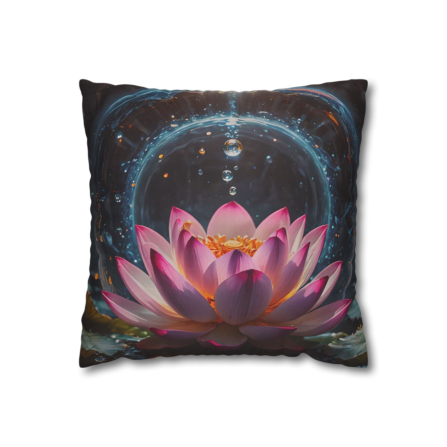 Lotus Waterdrop Decorative Pillowcase