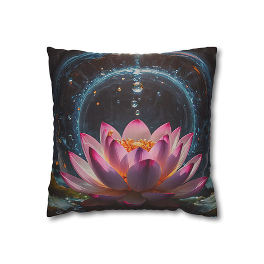 Lotus Waterdrop Decorative Pillowcase
