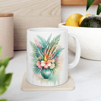 Bridal Tropical Floral Ceramic Mug