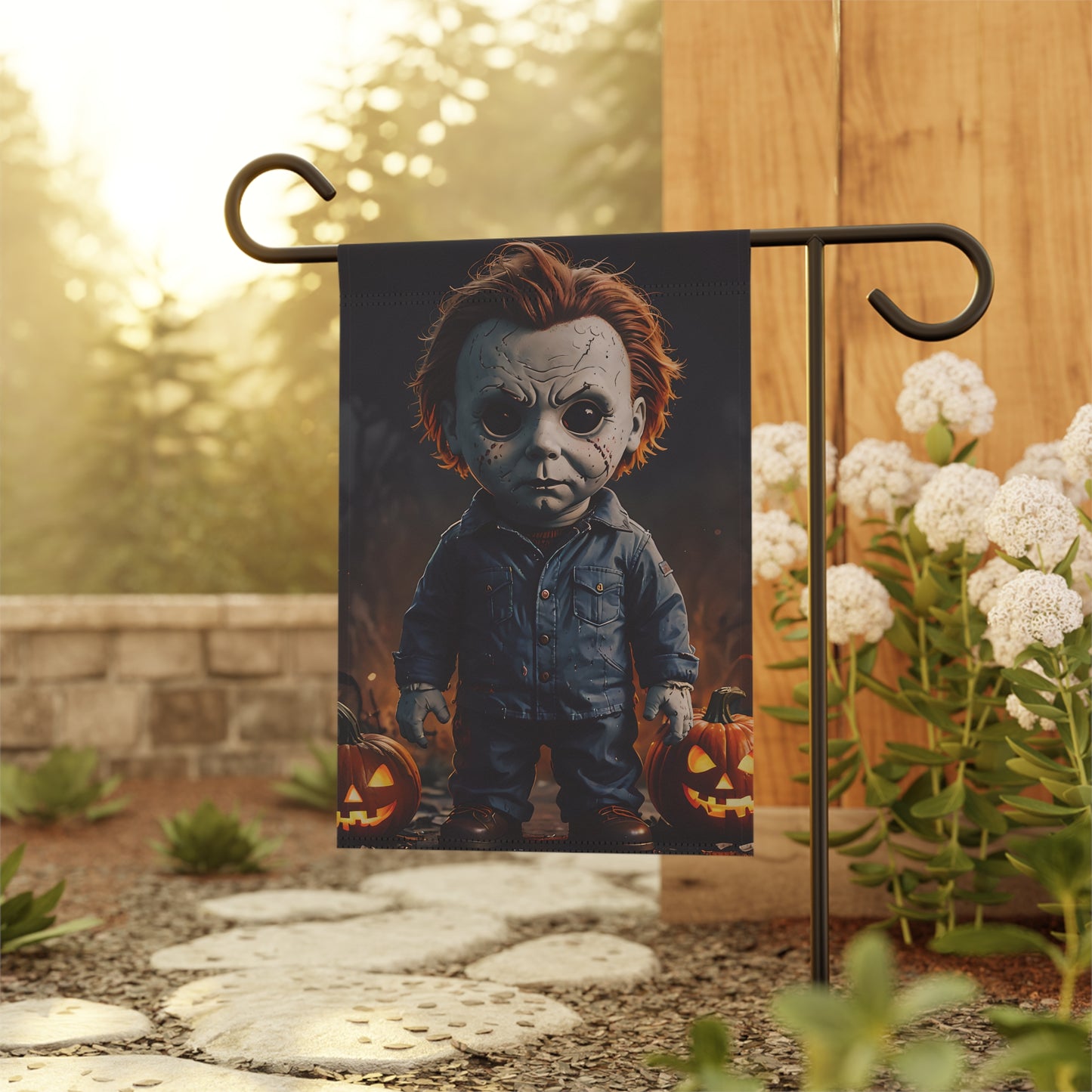 Spooky Michael Myers Garden Flag