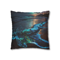 Bioluminescent Waves Decorative Pillowcase