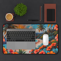 Tropical Floral Sunset Beach Desk Mat