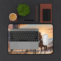 Western Cowboy Sunset Desk Mat