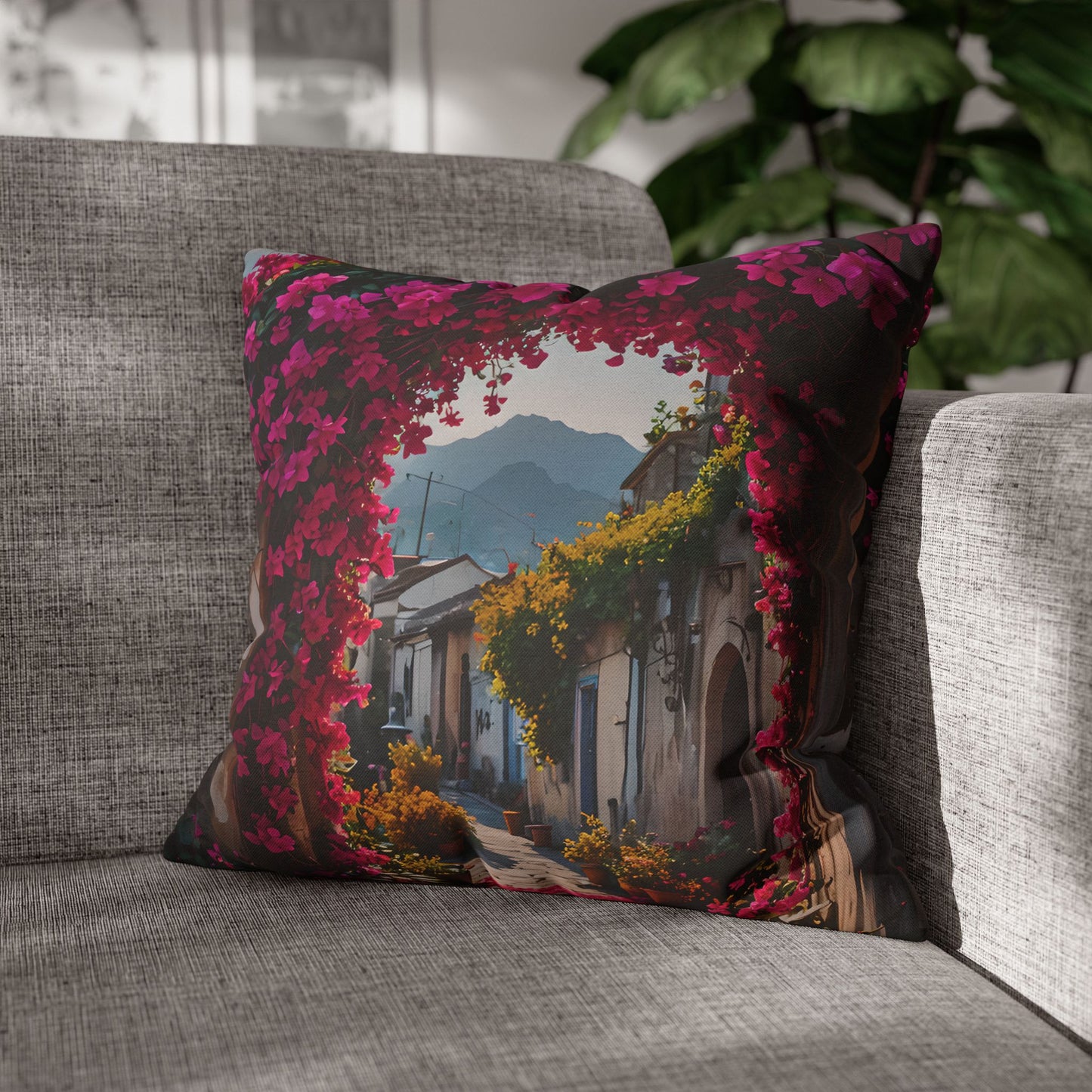 Floral Village Arch Pillowcase