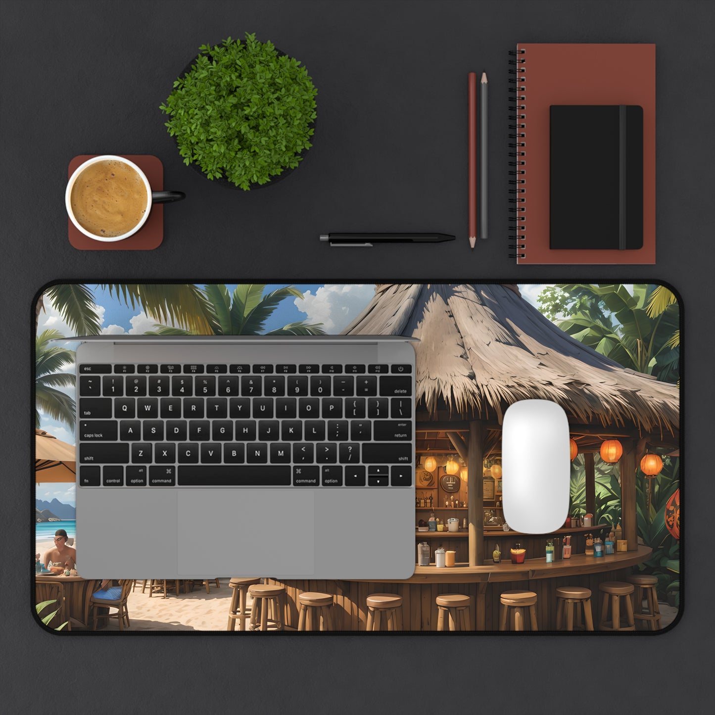 Tropical Tiki Bar Desk Mat