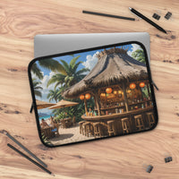 Tropical Beach Bar Paradise Laptop Sleeve