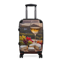 Wine & Cheese Suitcase Travel Luggage