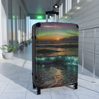 Coastal Bioluminescent Waves Cabin Suitcase
