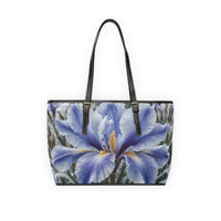 Floral Iris PU Leather Shoulder Bag