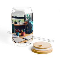 Cozy Teachers Study Desk Sipper Glass