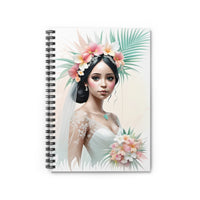 Bridal Floral Portrait Spiral Notebook