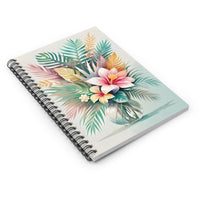 Tropical Palm Leaves Floral Spiral Notebook