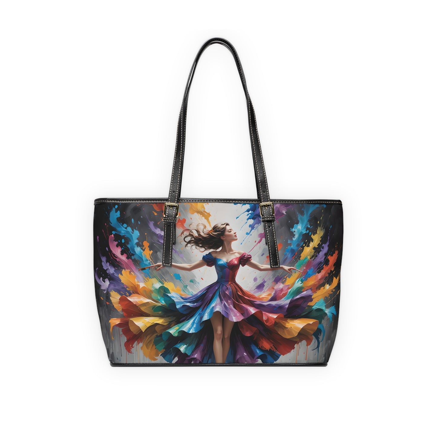 Colorburst Dancer PU Leather Shoulder Bag