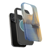 Watercolor Sailboat Magnetic Tough Phone Case