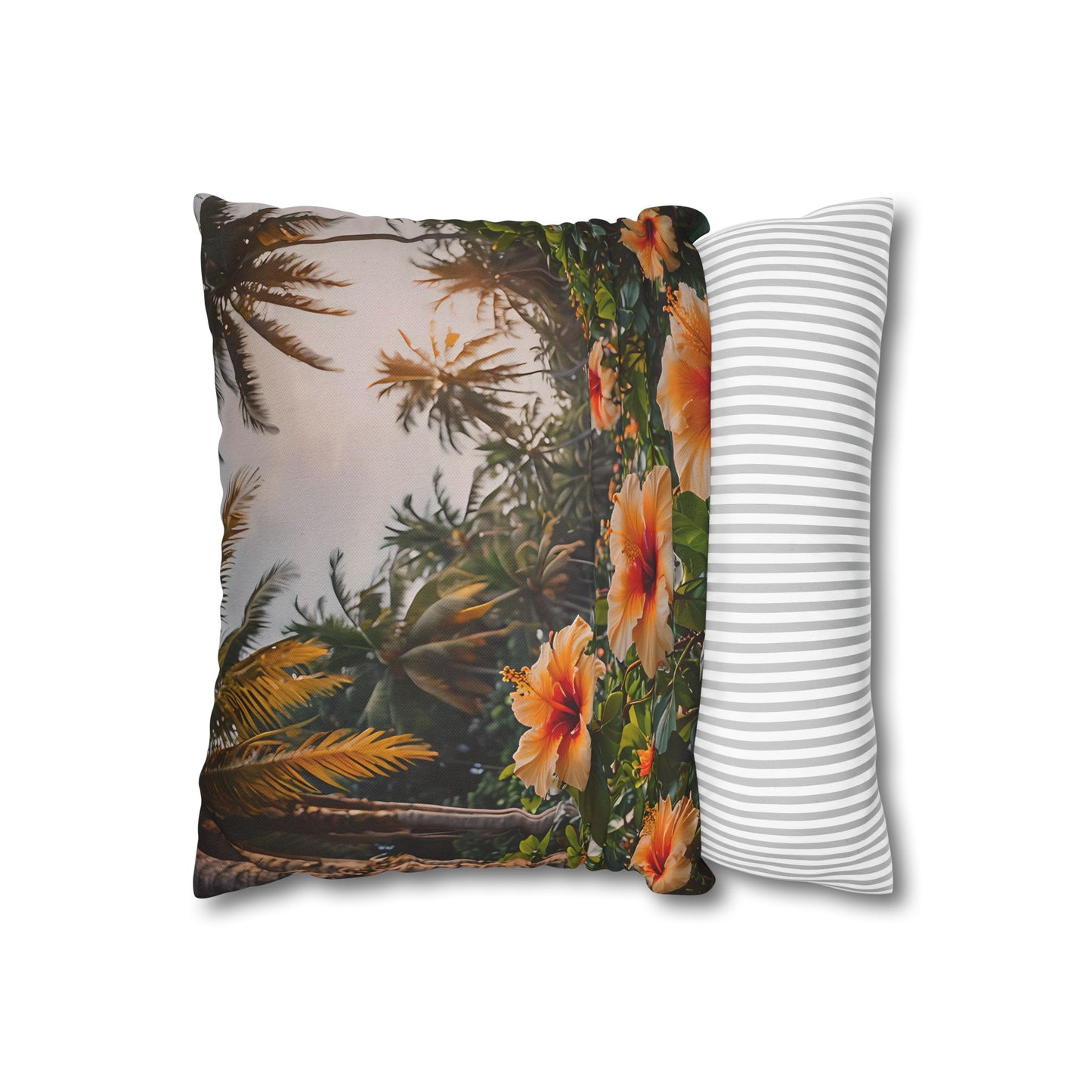 Tropical Hibiscus Decorative Pillowcase