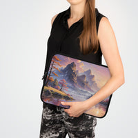 Artistic Mountain Sunset Laptop Sleeve