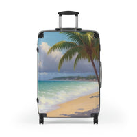 Palm Tree Seaside Cabin Suitcase