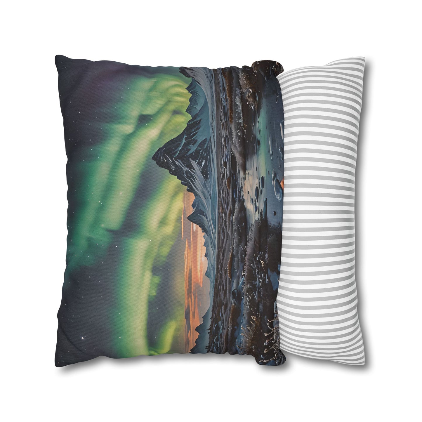 Aurora Mountain Decorative Pillowcase
