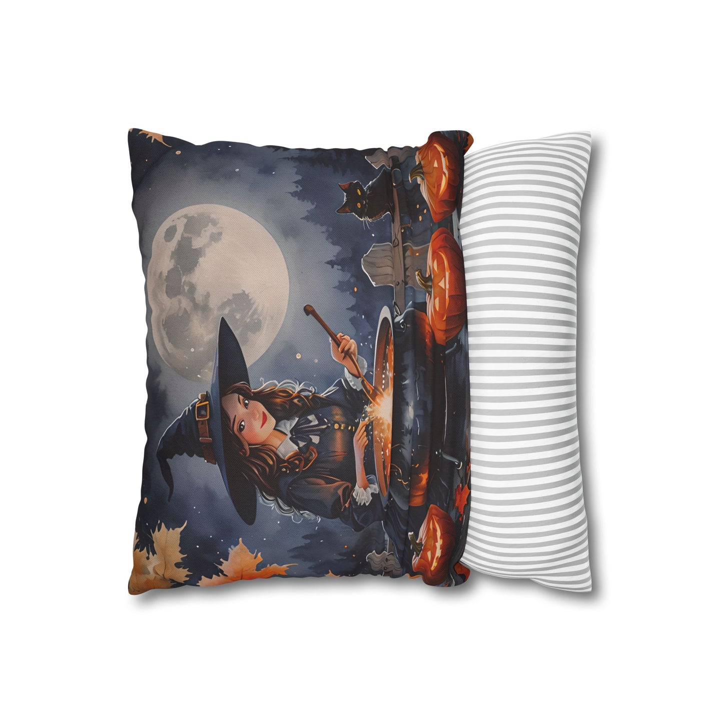 Cute Witch Cauldron Pillow Cover
