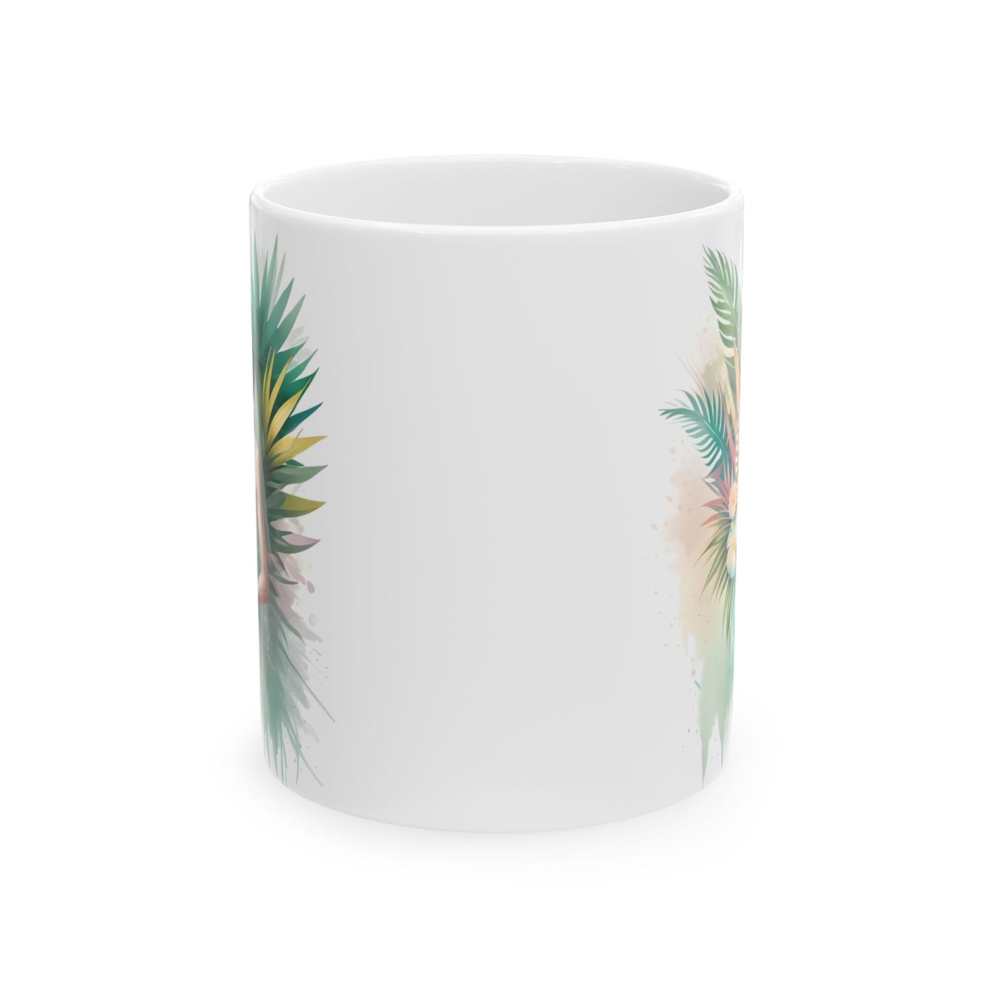 Tropical Bride Floral Ceramic Mug