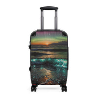 Coastal Bioluminescent Waves Cabin Suitcase