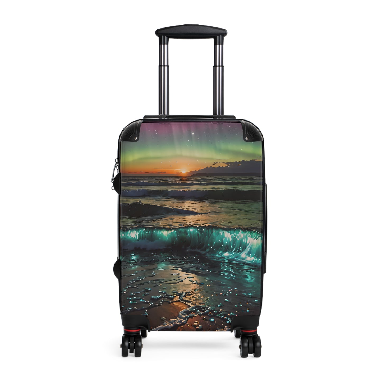 Coastal Bioluminescent Waves Cabin Suitcase