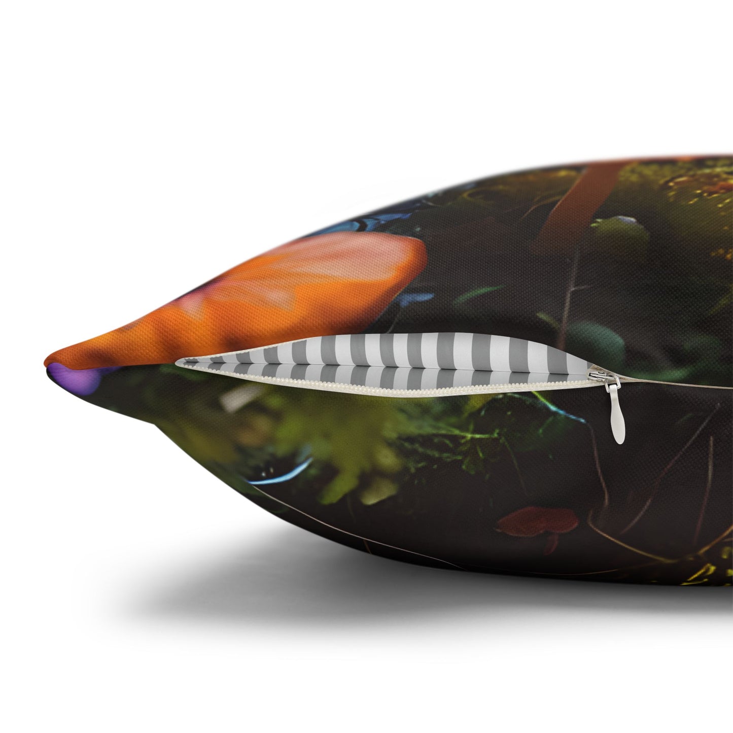 Colorful Forest Mushrooms Pillow Cover