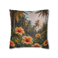 Tropical Hibiscus Decorative Pillowcase