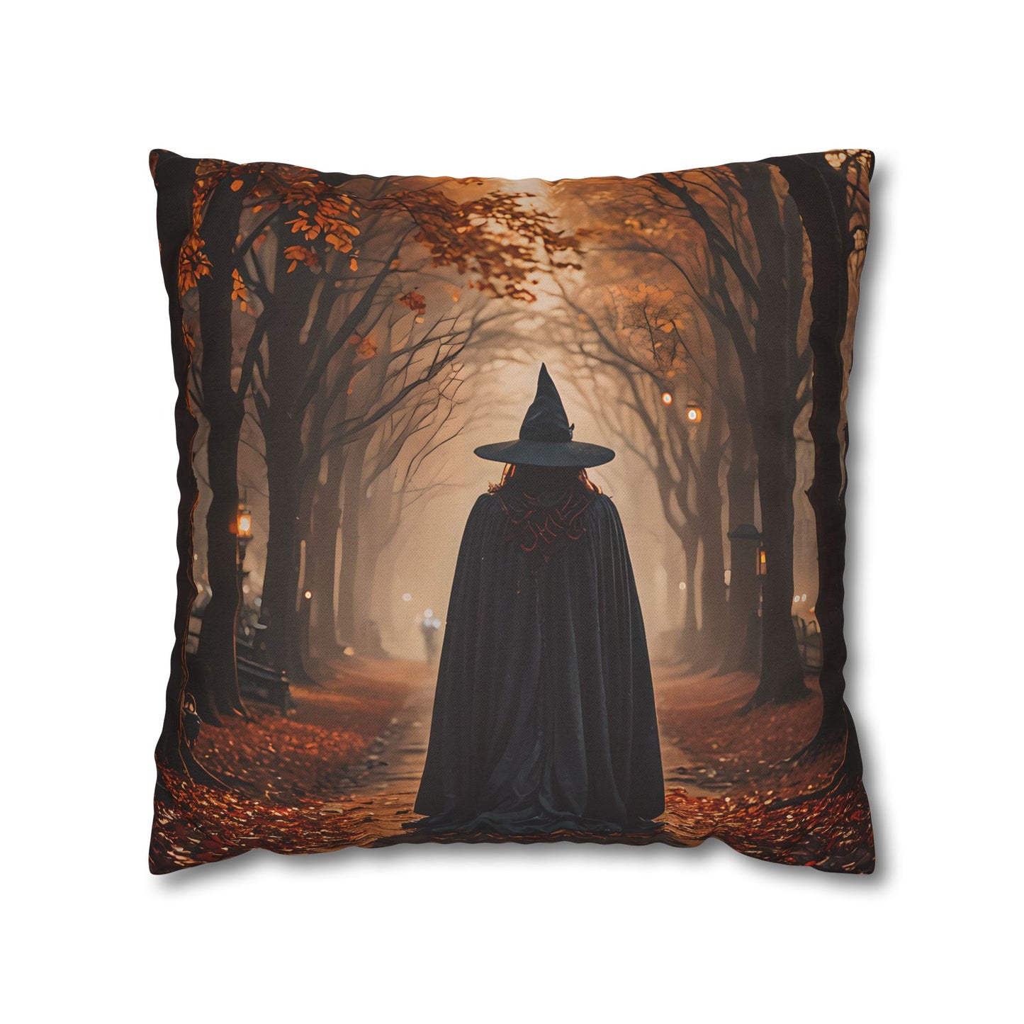 Witch in Autumn Forest Pillowcase
